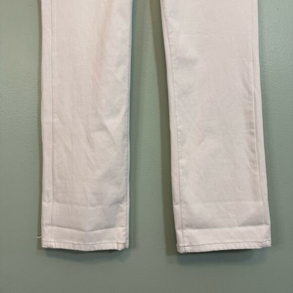 Lysse Bootcut Jeans Womens Large White Knit Denim High Rise Cropped Pull On NWT - Picture 11 of 11